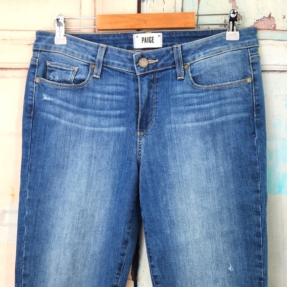 Paige Kylie Crop Destructed Jeans in Nora colorway - Picture 3 of 9